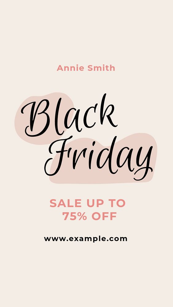 Black Friday Instagram story template, editable text on pastel design