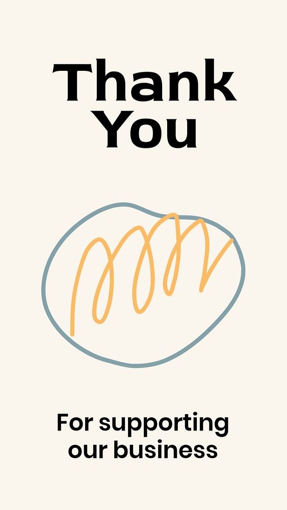 Thank you Instagram story template, editable text