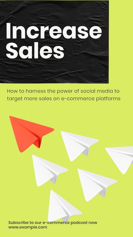 Increase sales Instagram story template, editable design & text