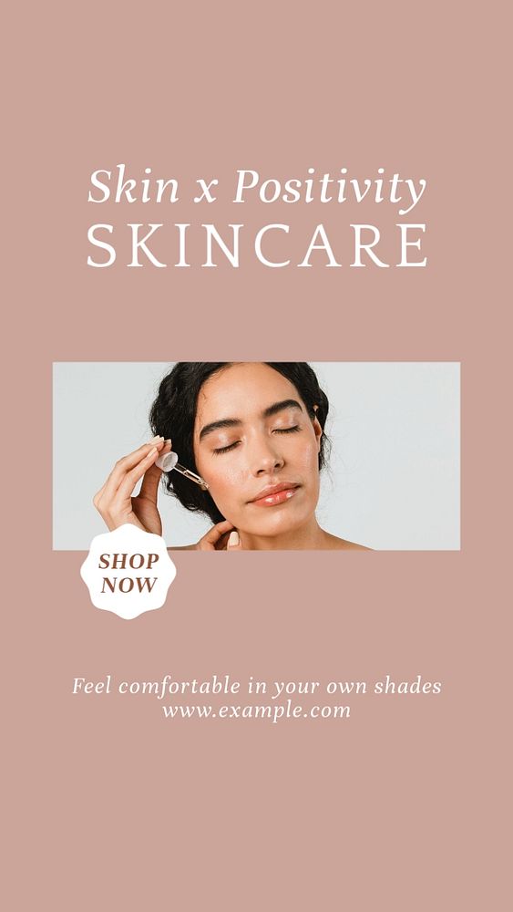 Skincare Instagram story template, editable social media design