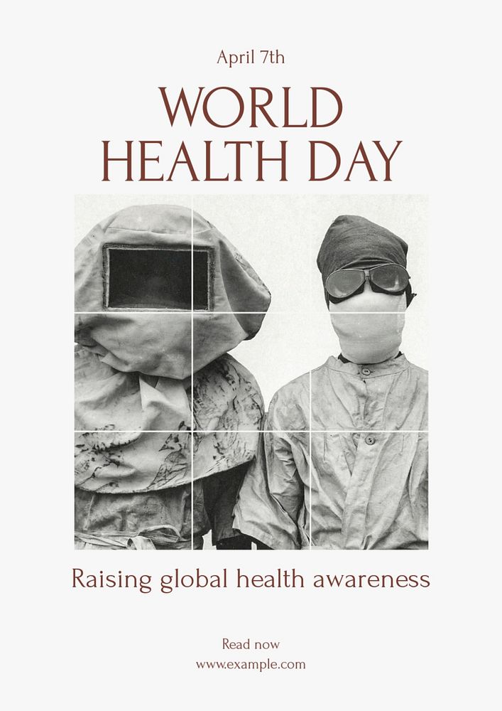 World Health Day poster template, editable text & design