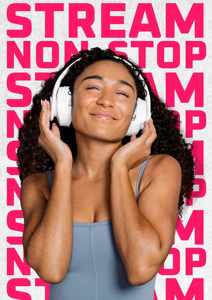 Stream non-stop poster template