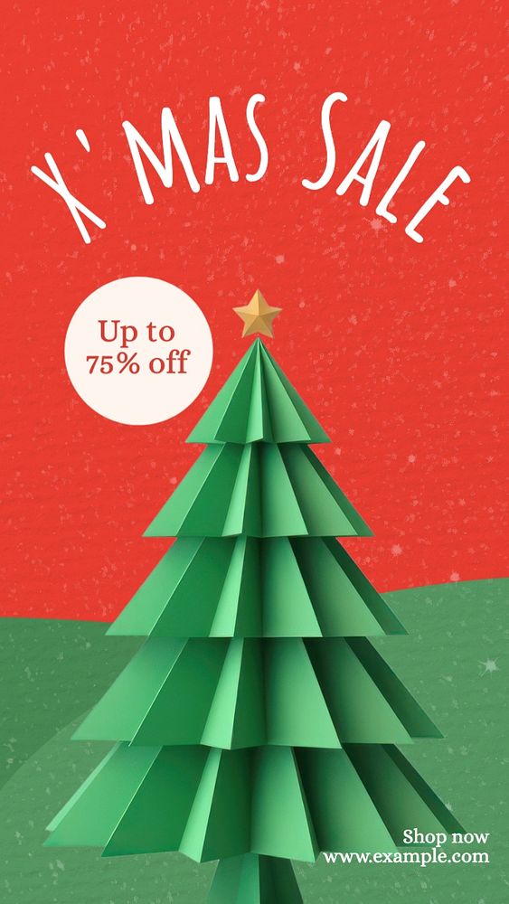 Xmas sale Facebook story template