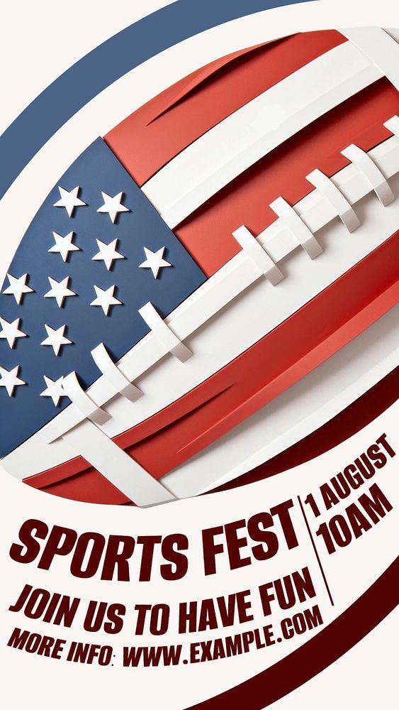 Sports fest Facebook story template