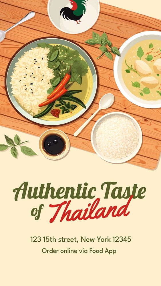 Authentic taste Facebook story template