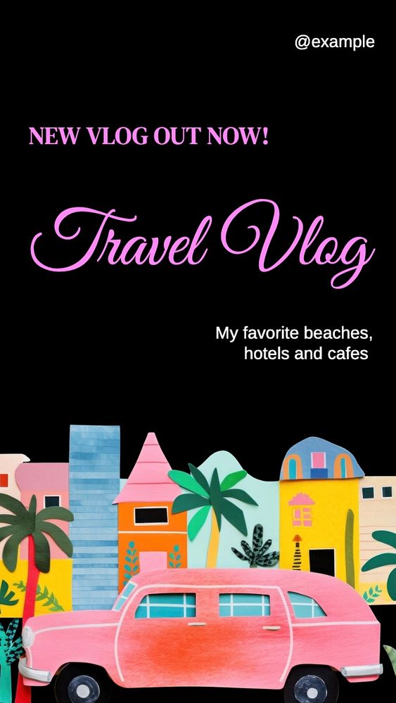 Travel vlog Instagram story template