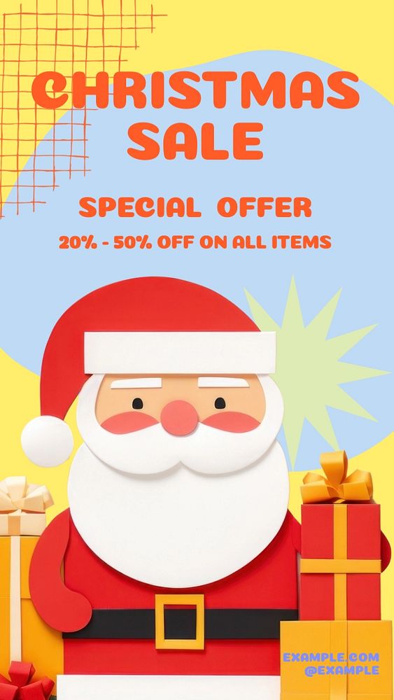 Christmas sale Facebook story template