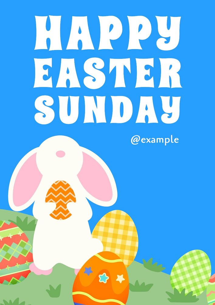 Easter Sunday poster template