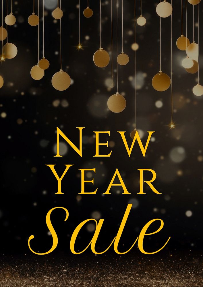 New year's sale poster template