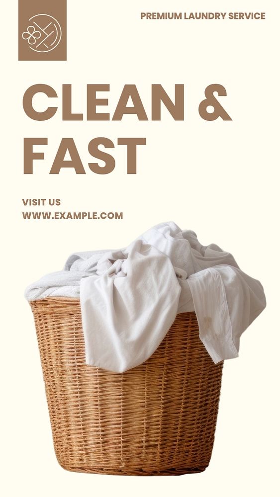 Laundry service Instagram story template