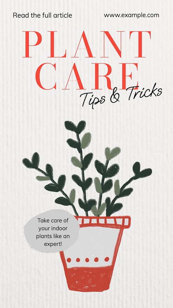 Plant care tips Instagram story template