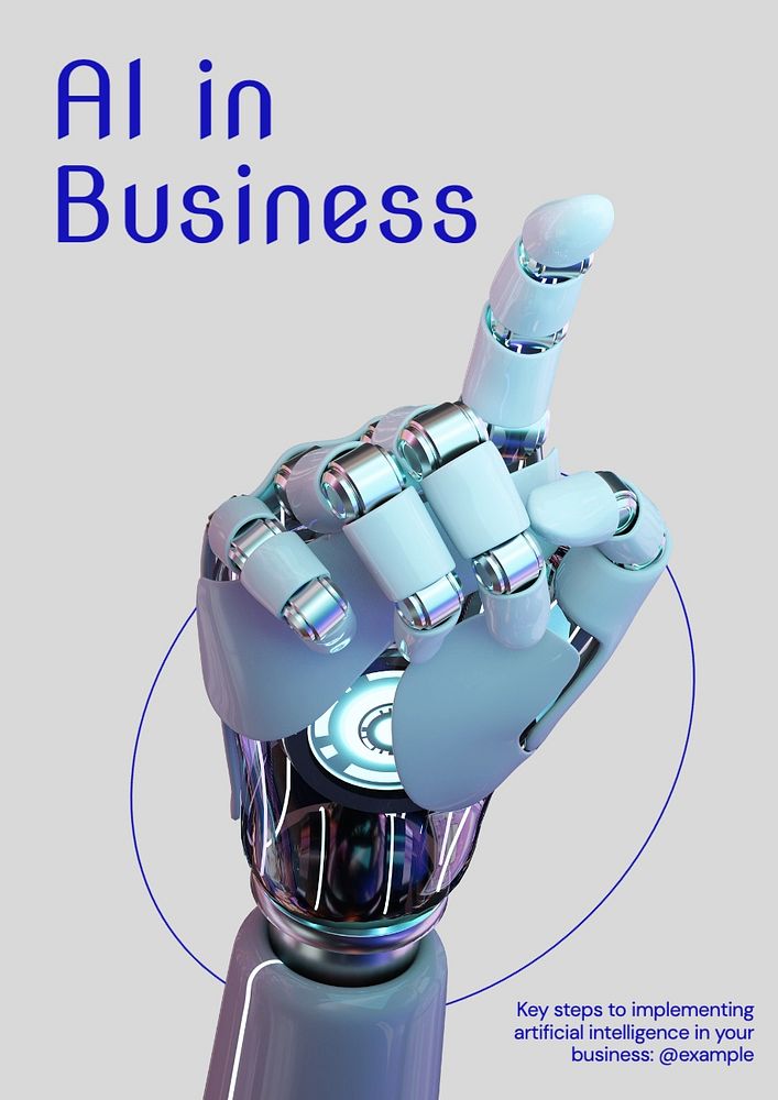 AI in business poster template