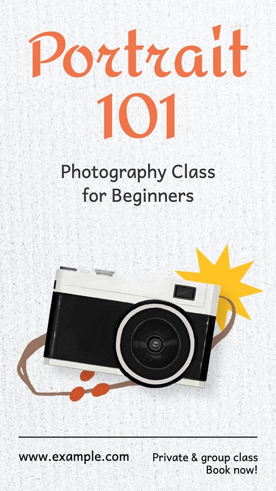 Photography class Instagram story template