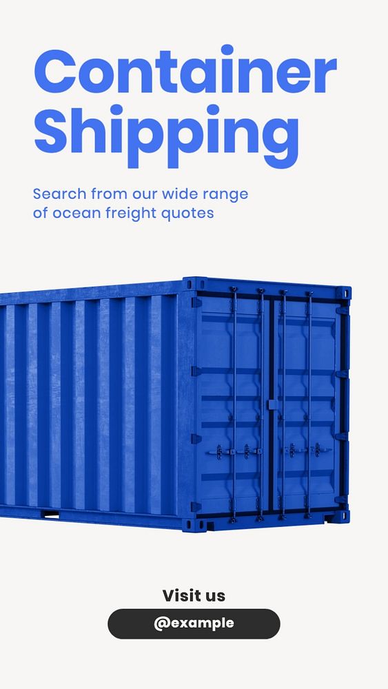 Container shipping Facebook story template