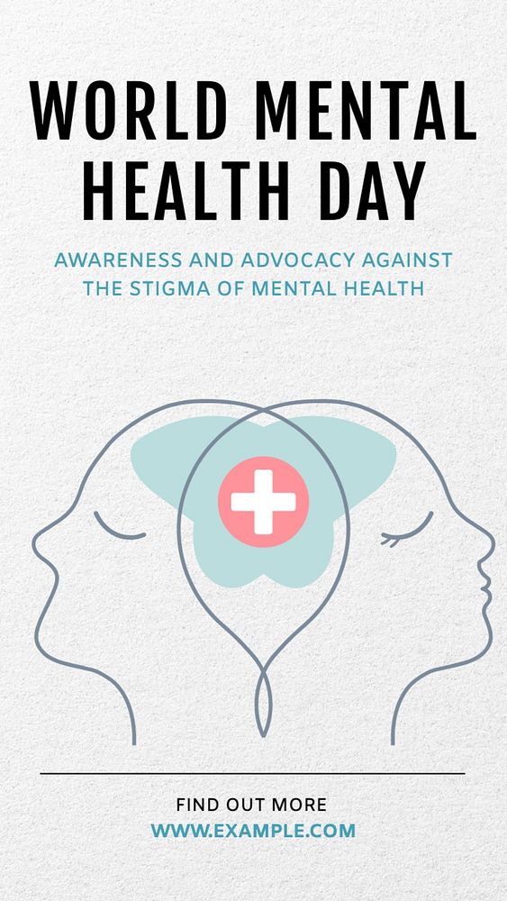 World mental health day Facebook story template