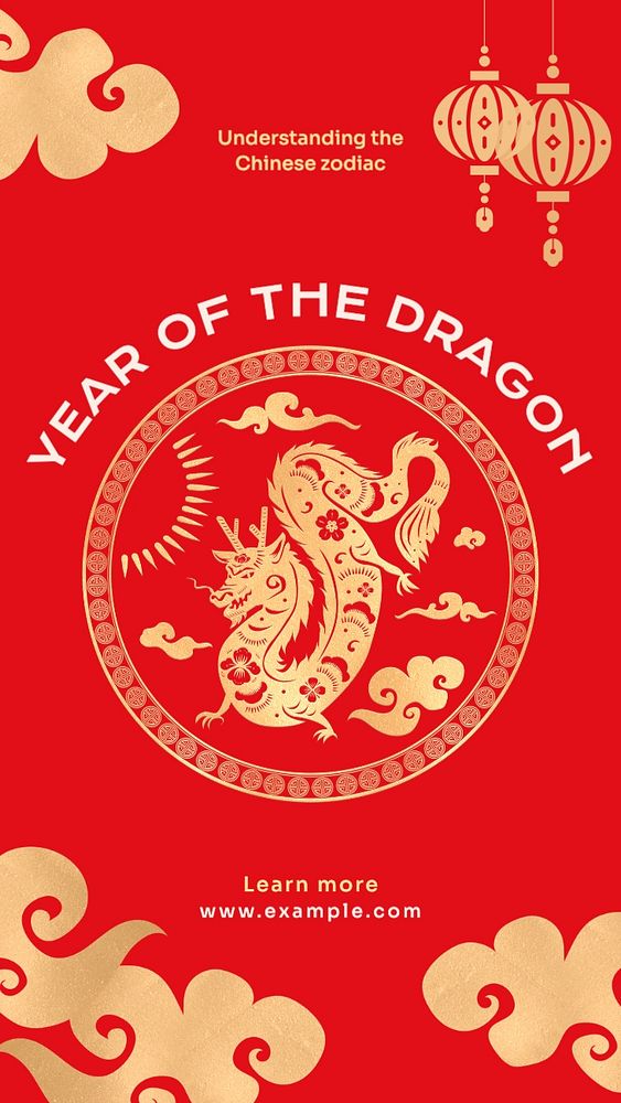 Chinese new year Facebook story template