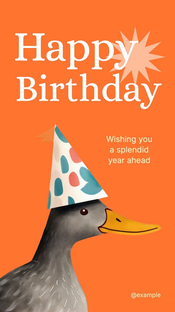 Happy birthday Facebook story template