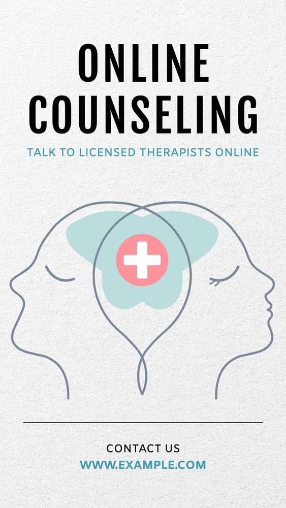 Online counseling Facebook story template