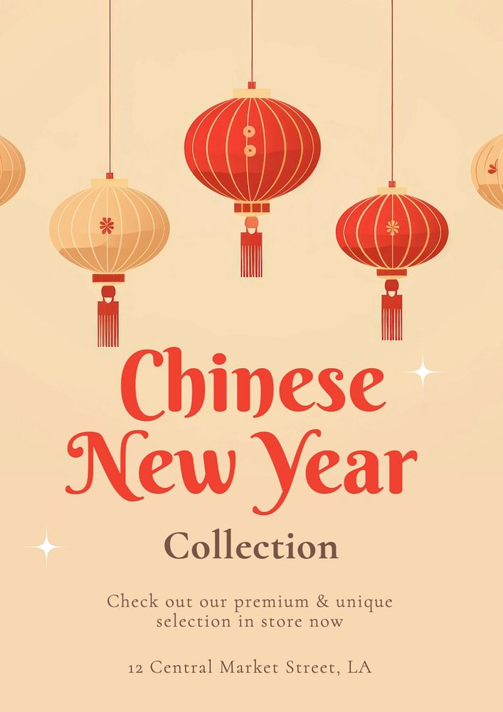 Chinese New Year poster template