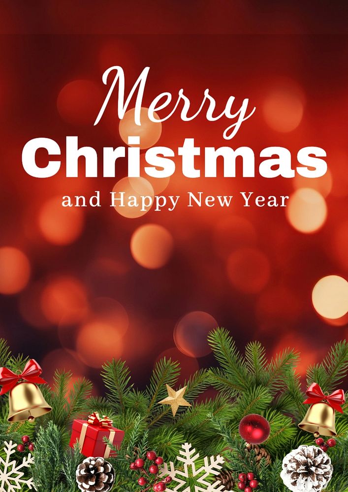 Merry Christmas poster template poster template