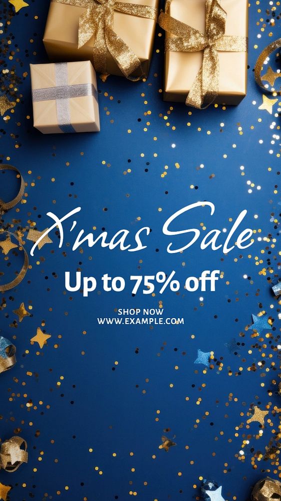 Xmas sale Facebook story template