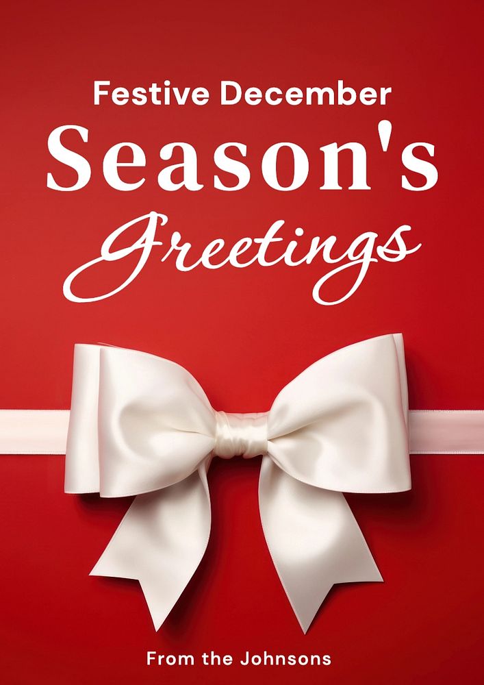 Season's Greetings poster template