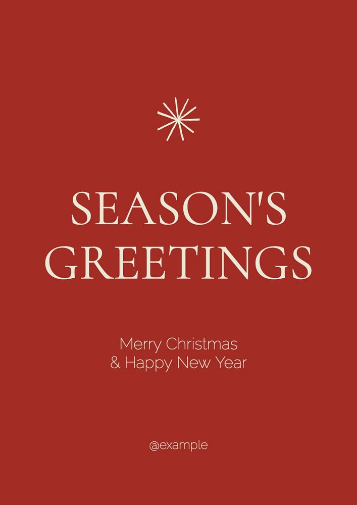 Season's greetings poster template