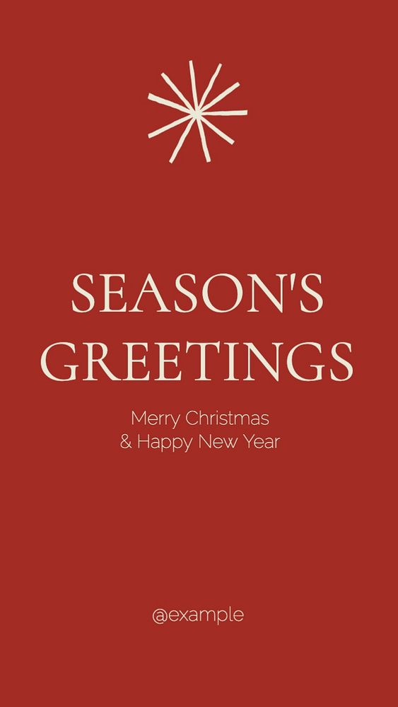 Season's greetings Facebook story template