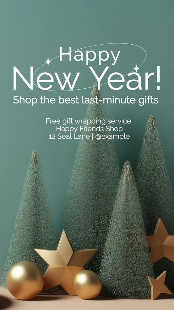 New year sale Facebook story template