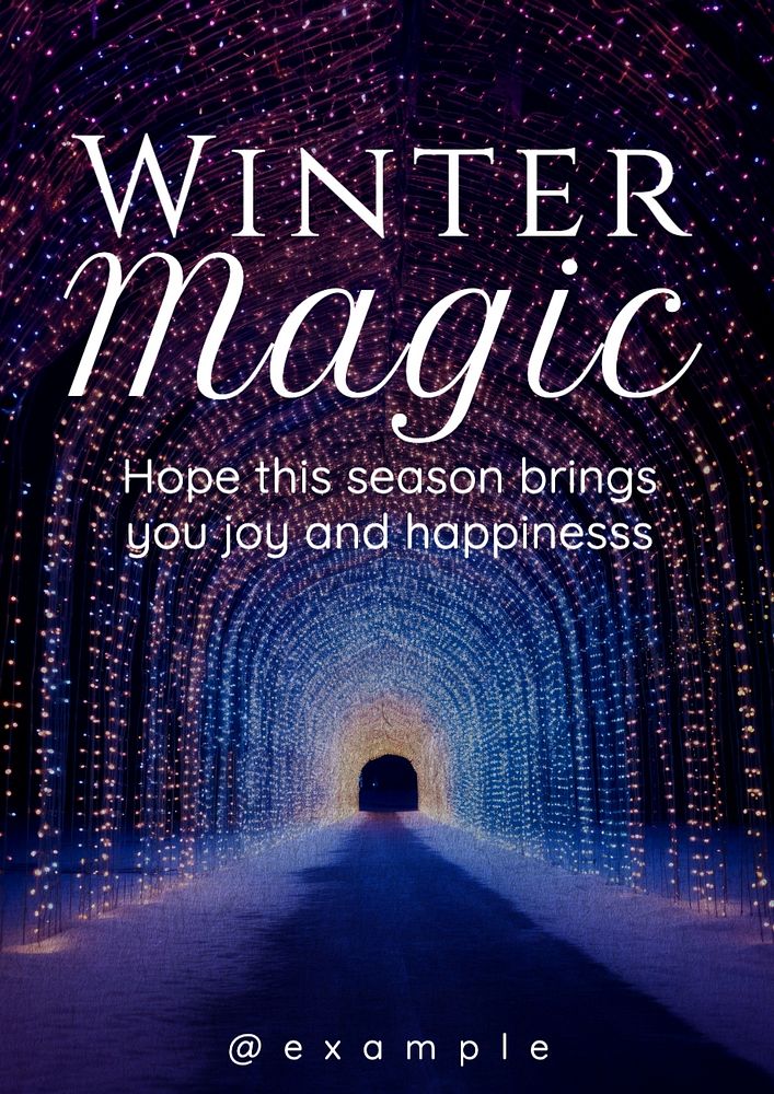 Winter magic poster template