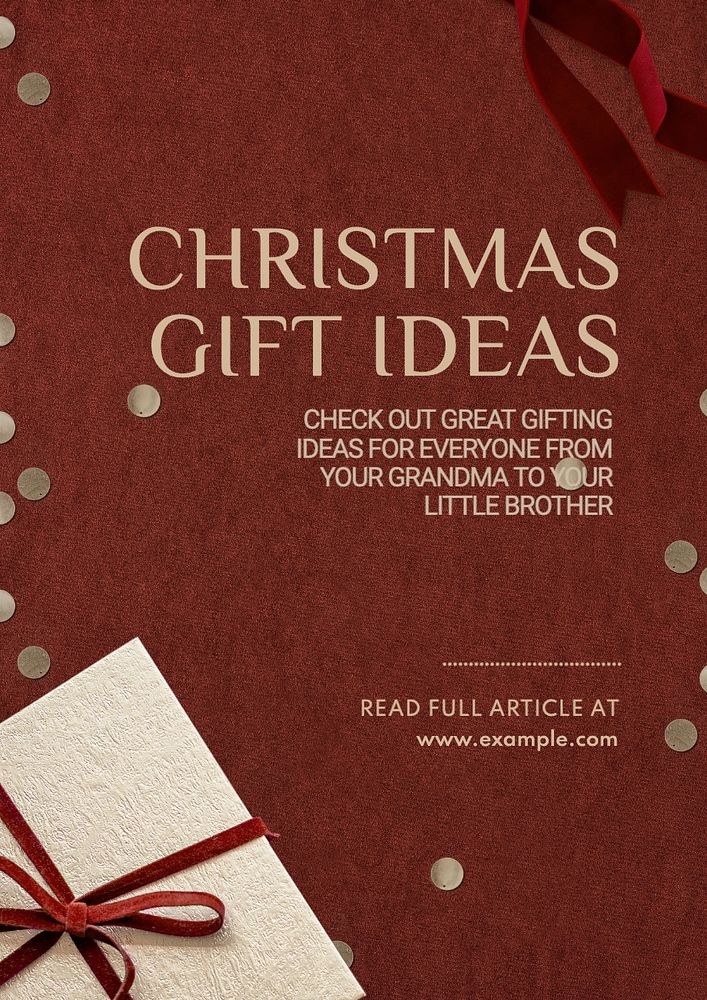 Christmas gift poster template