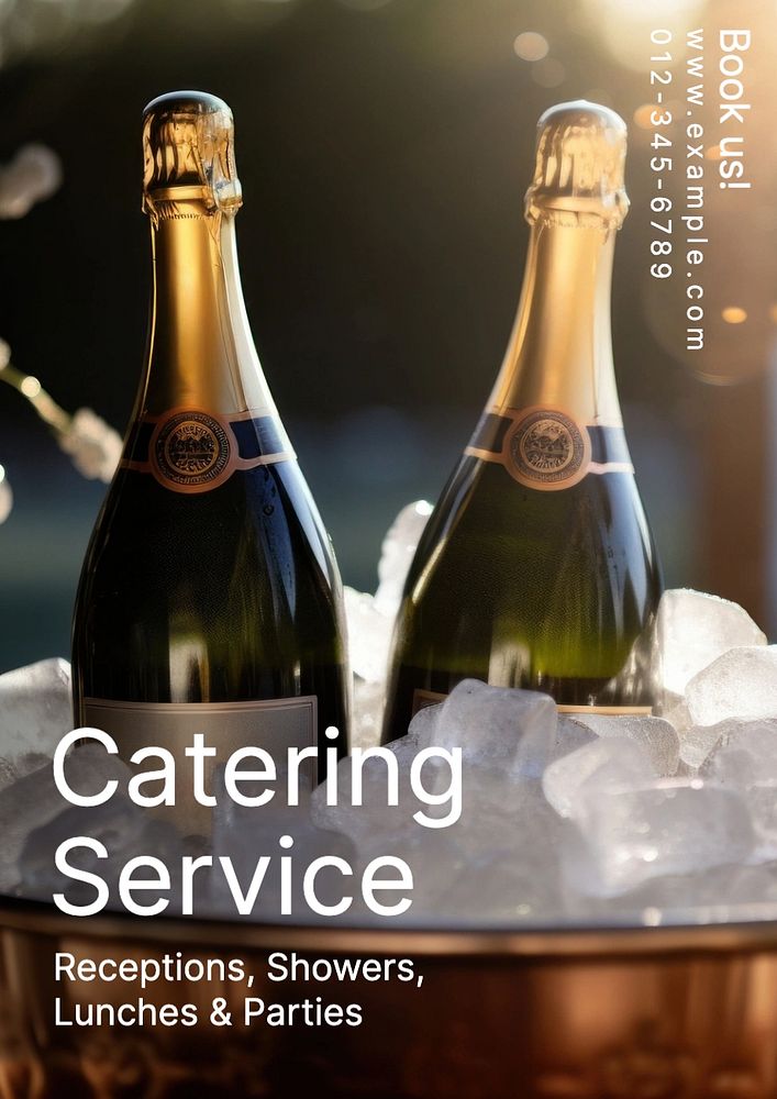 Catering service poster template