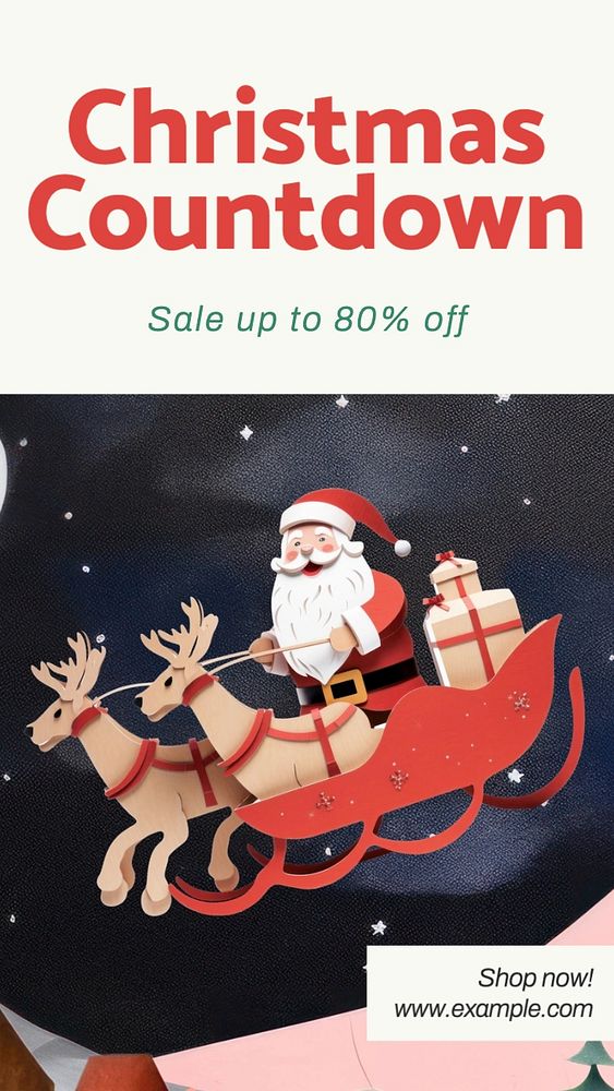 Christmas countdown Instagram story template