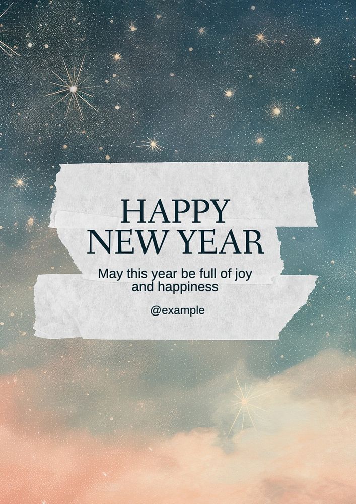 Happy New Year poster template