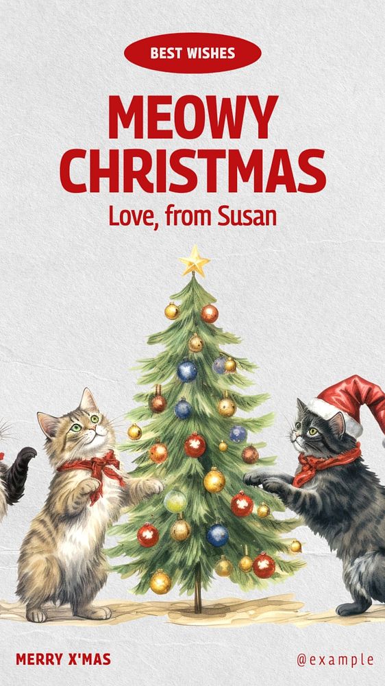 Meowy Christmas Instagram story template