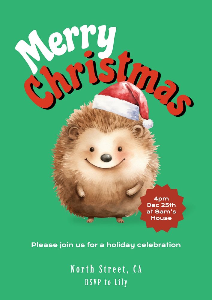 Christmas celebration poster template