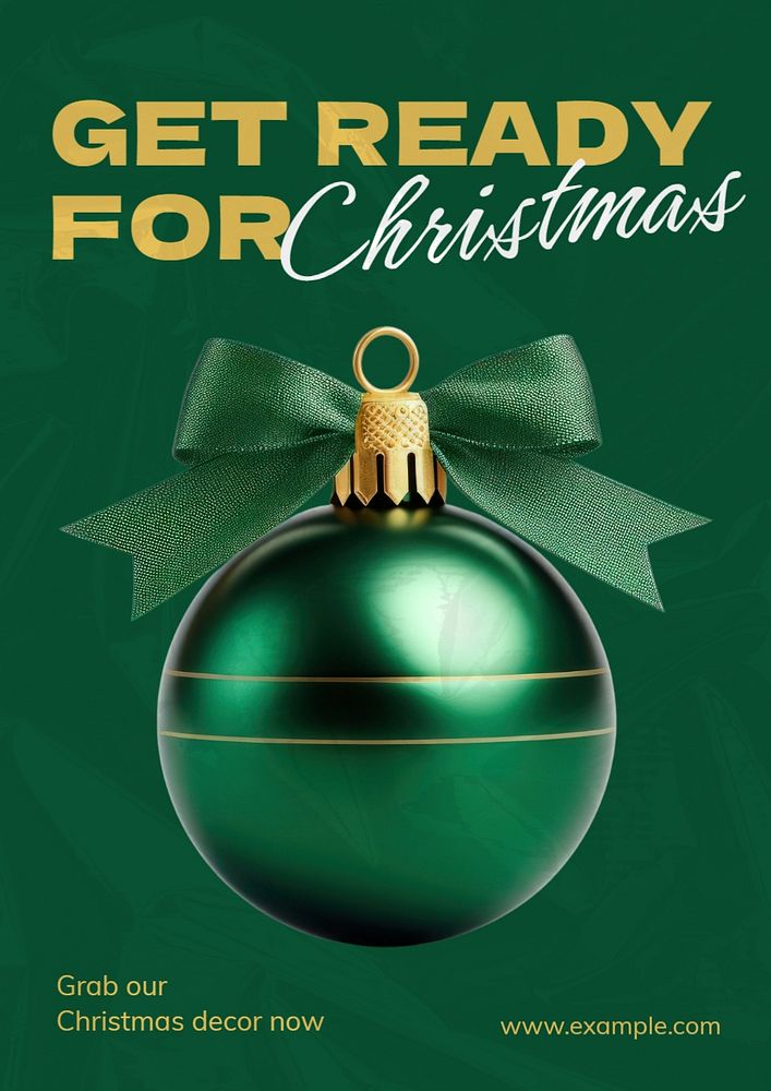 Christmas decor poster template