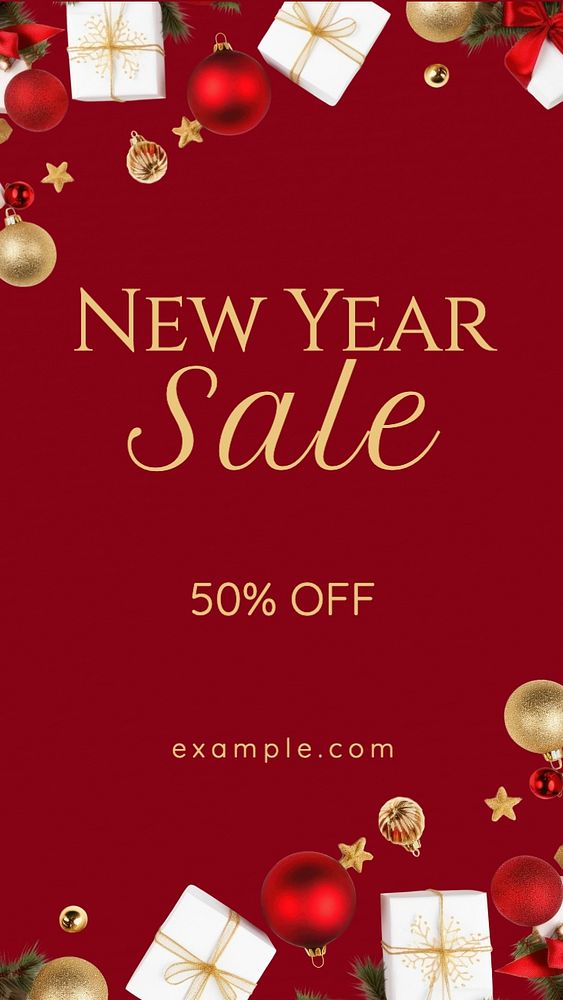 New year sale Instagram story template