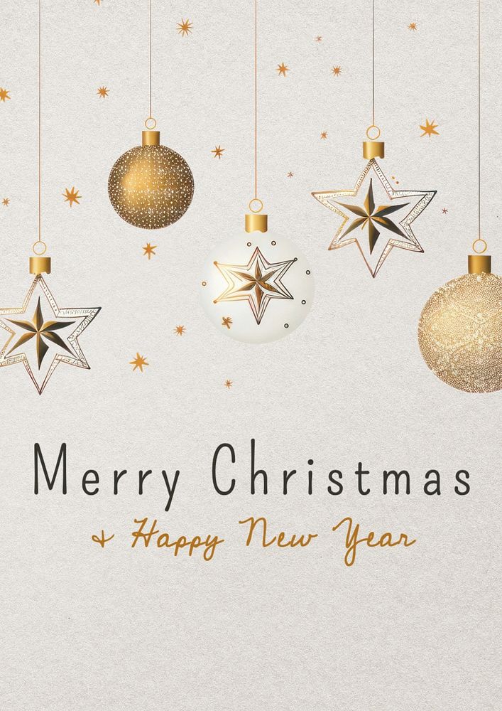 Christmas & new year poster template