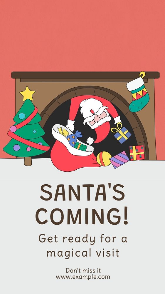 Santa's coming Instagram story template