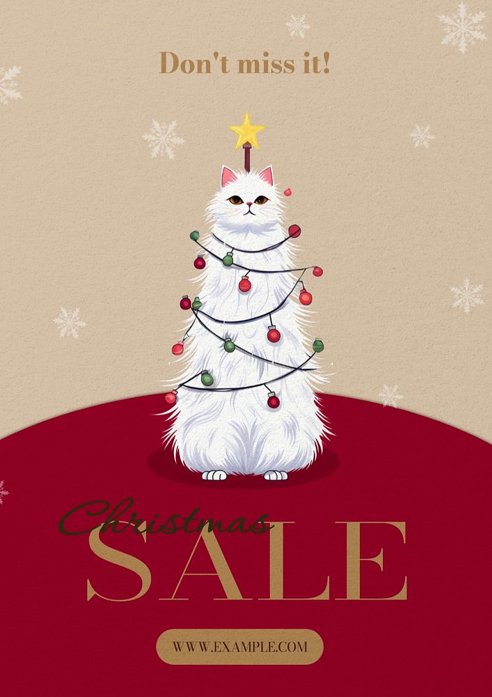 Christmas sale poster template