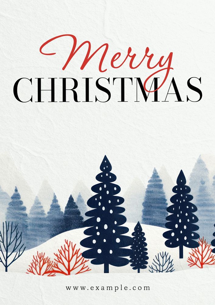 Merry Christmas poster template