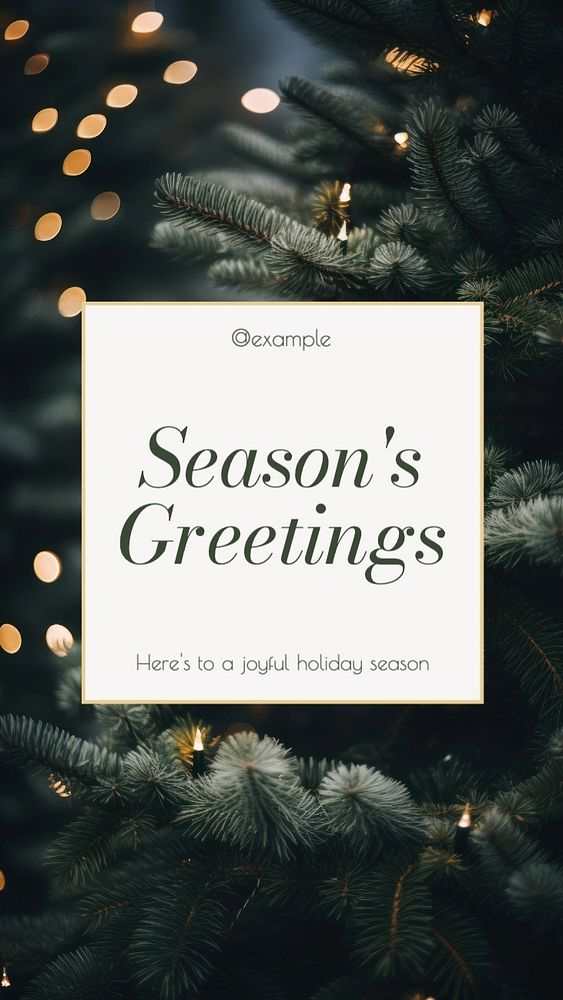 Season's greetings Instagram story template