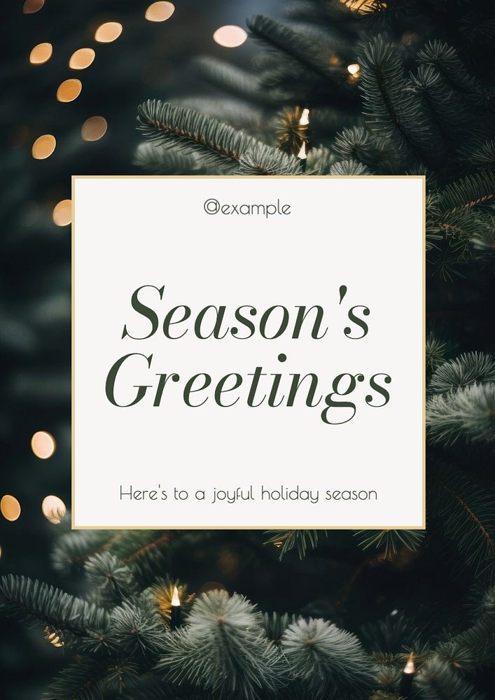 Season's greetings poster template