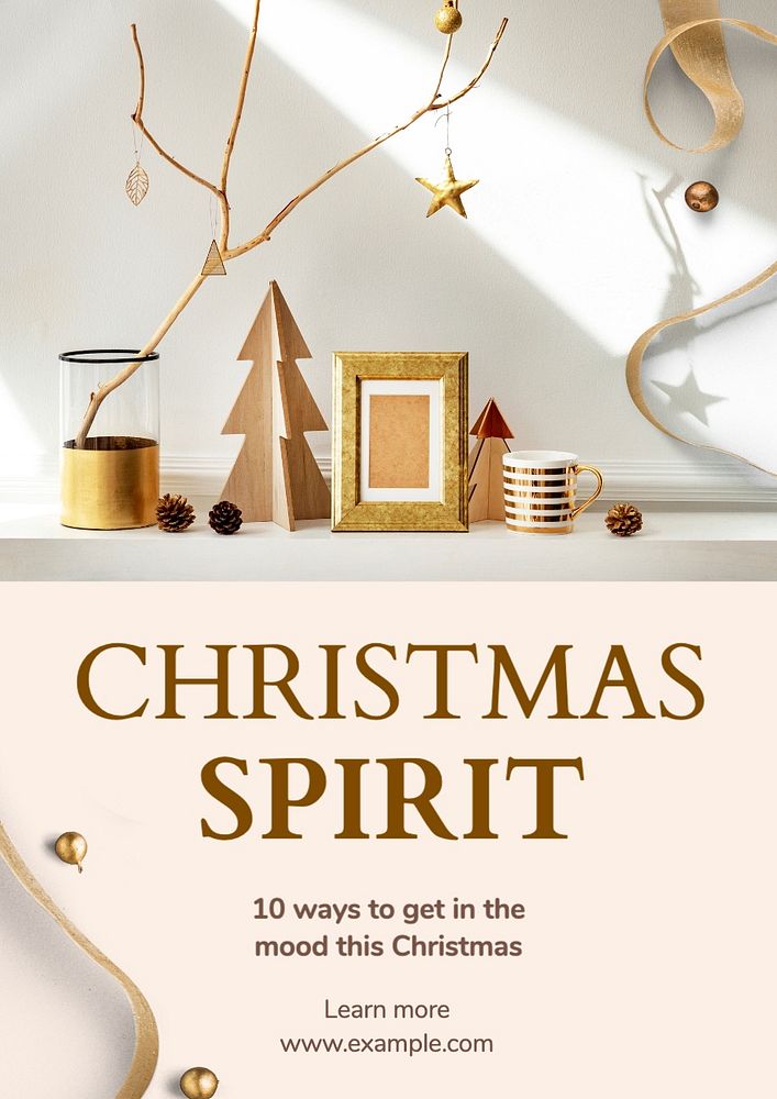 Christmas spirit poster template