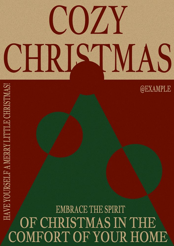 Cozy Christmas poster template