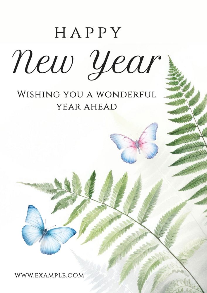 Happy new year poster template