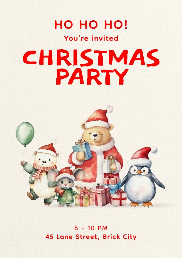 Christmas party poster template