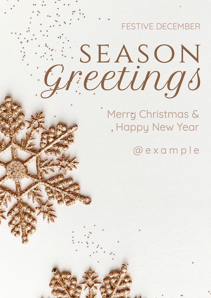 Season's greetings poster template