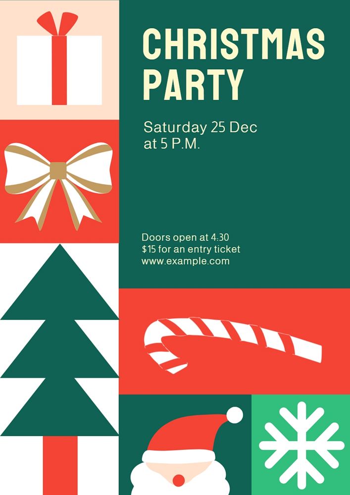 Christmas party poster template